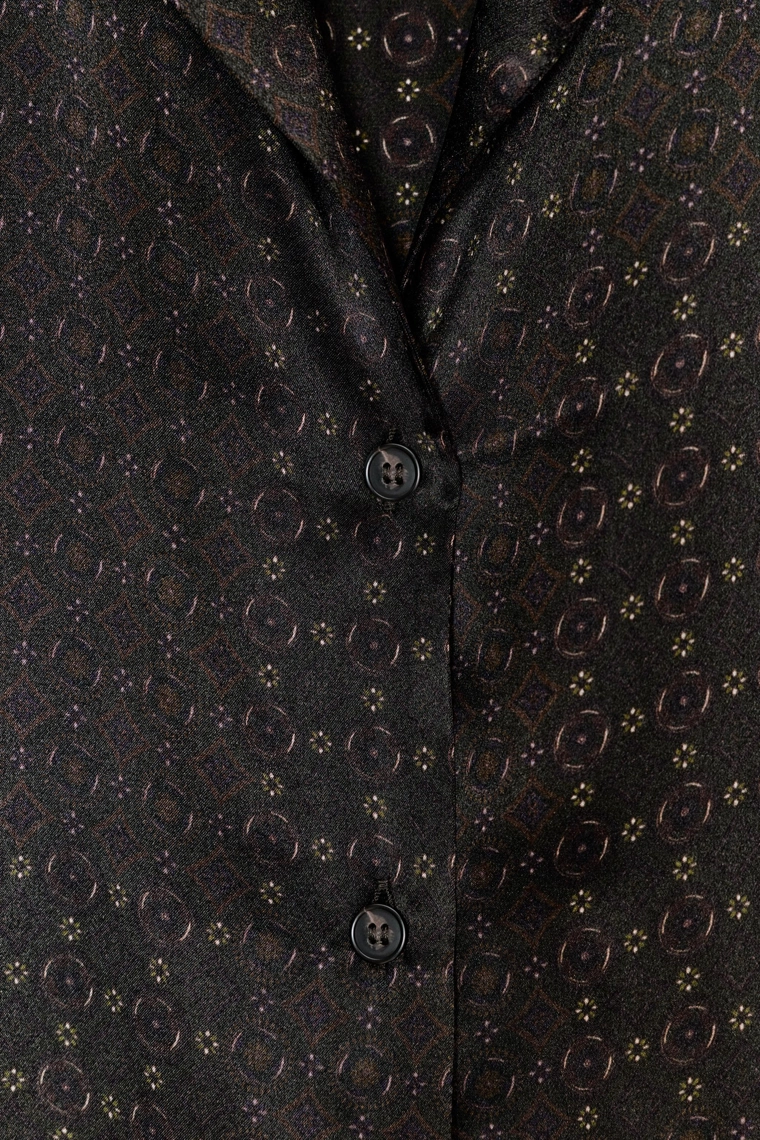ШЕЛКОВАЯ РУБАШКА В ПИЖАМНОМ СТИЛЕ — ZW COLLECTION