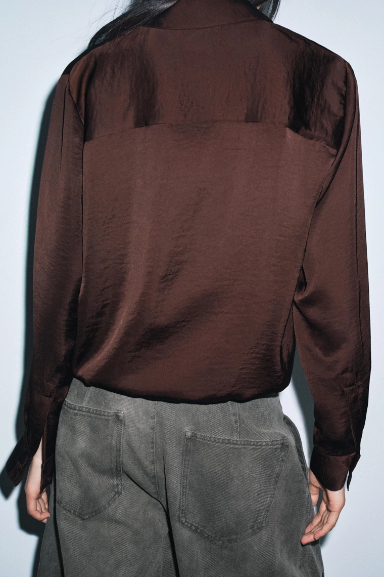 АТЛАСНАЯ РУБАШКА ZW COLLECTION