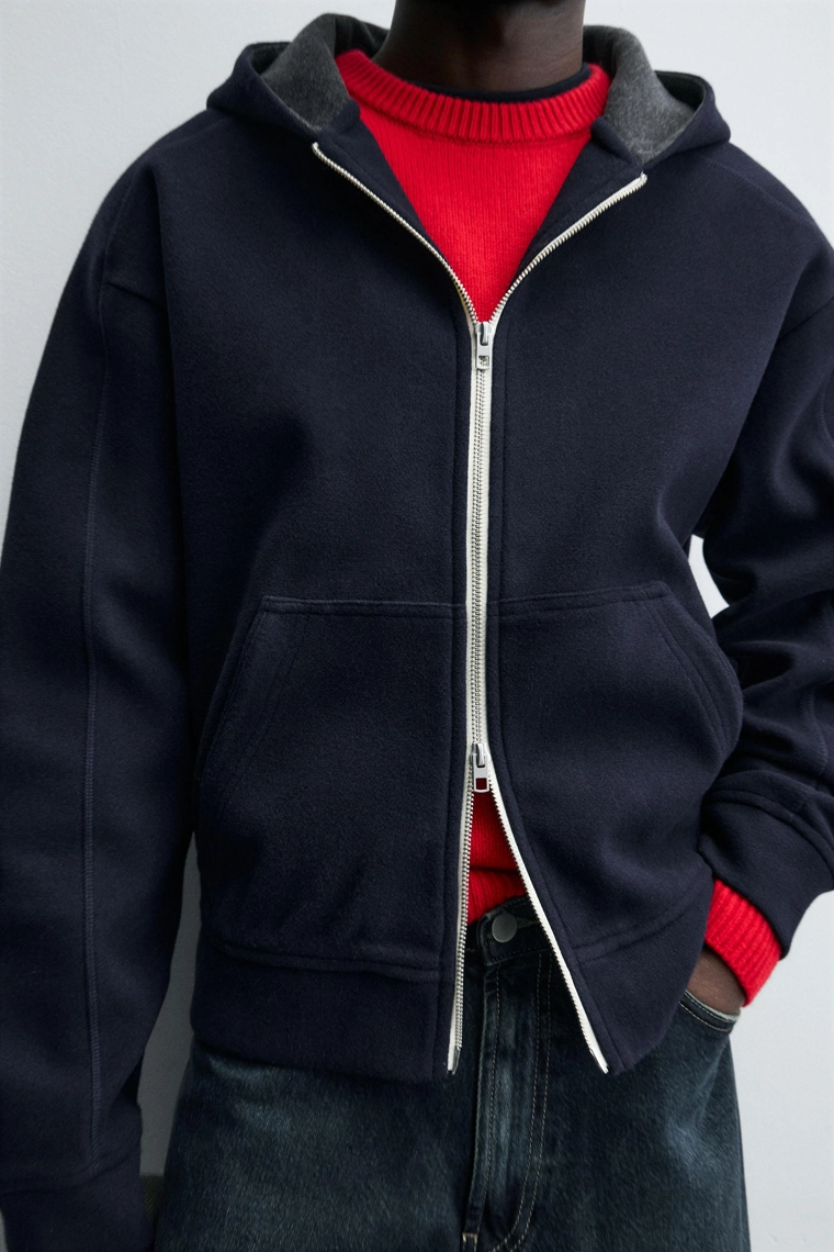 ХУДИ ИЗ ВОЙЛОКА С КАПЮШОНОМ