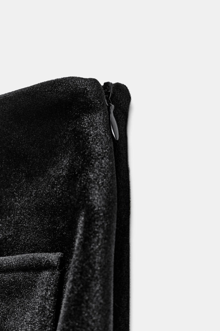 КОРОТКАЯ БАРХАТНАЯ ЮБКА