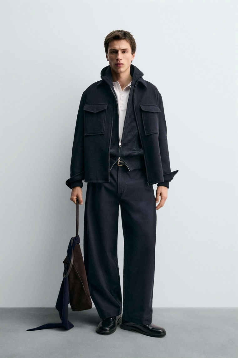 КУРТКА-РУБАШКА REGULAR FIT С ШЕРСТЬЮ