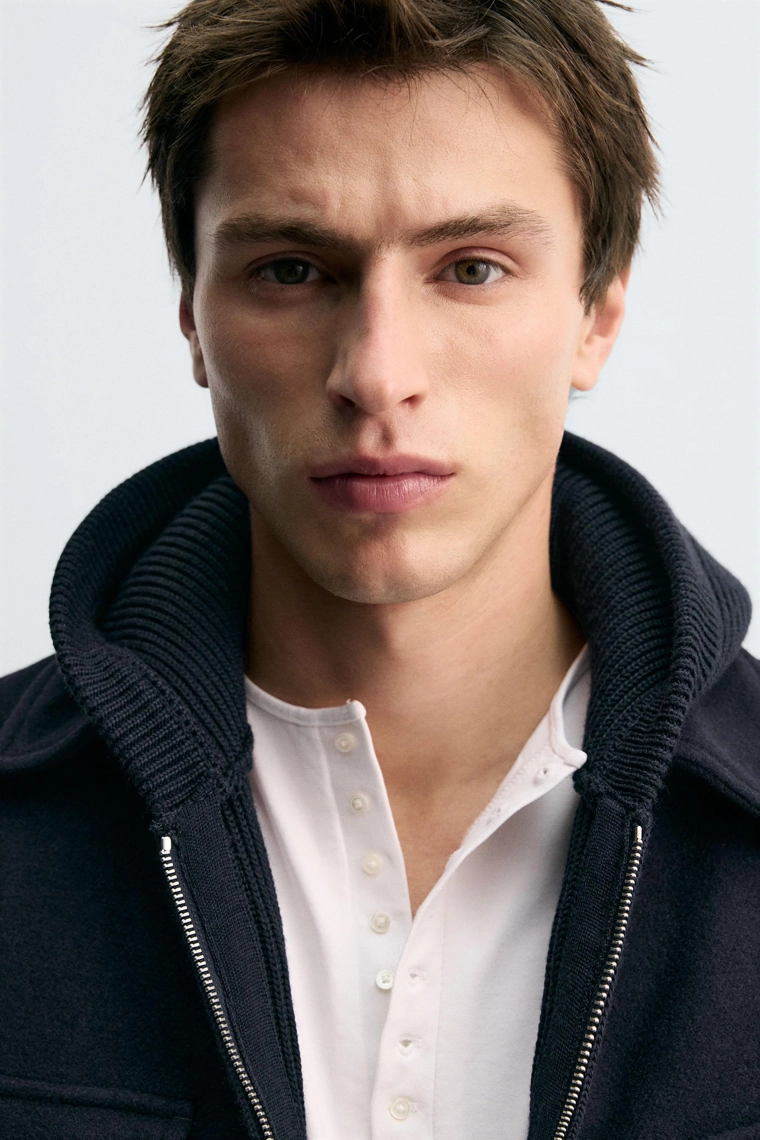 КУРТКА-РУБАШКА REGULAR FIT С ШЕРСТЬЮ