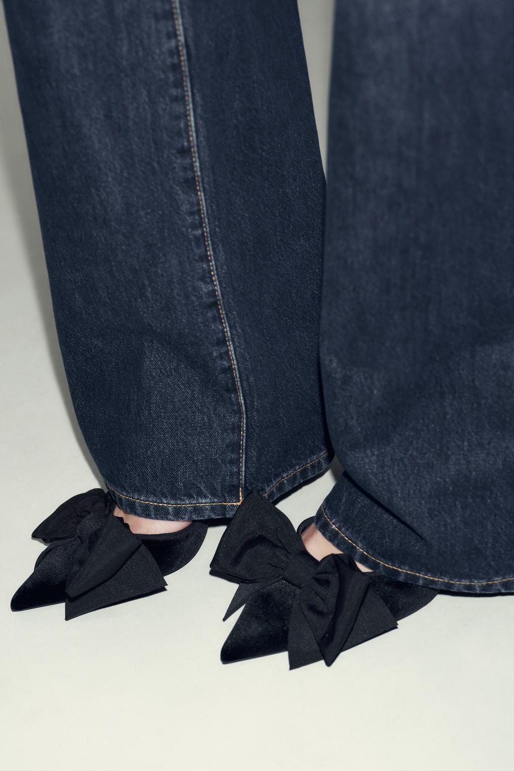 БАРХАТНЫЕ ТУФЛИ-МЮЛИ С БАНТОМ