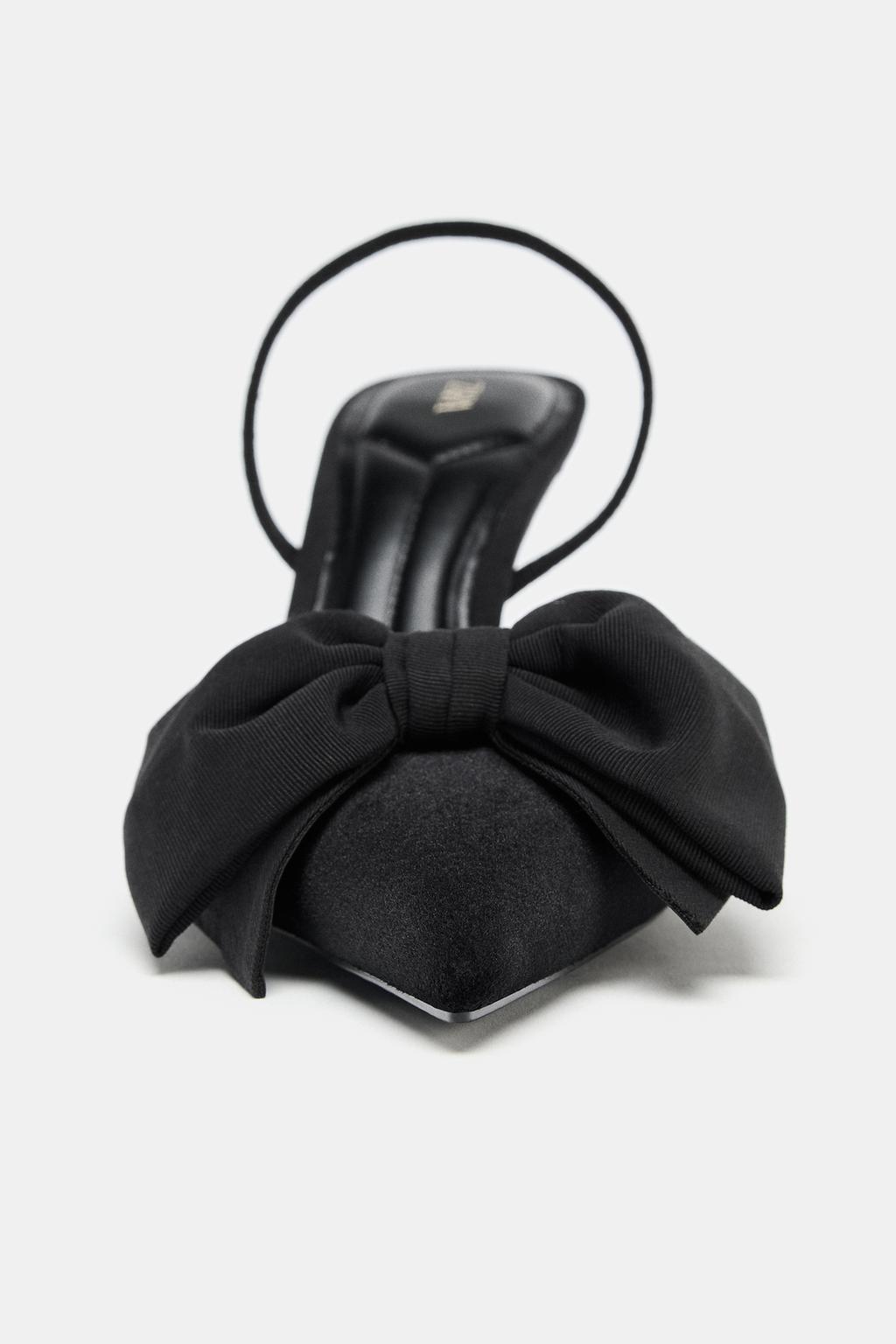 БАРХАТНЫЕ ТУФЛИ-МЮЛИ С БАНТОМ