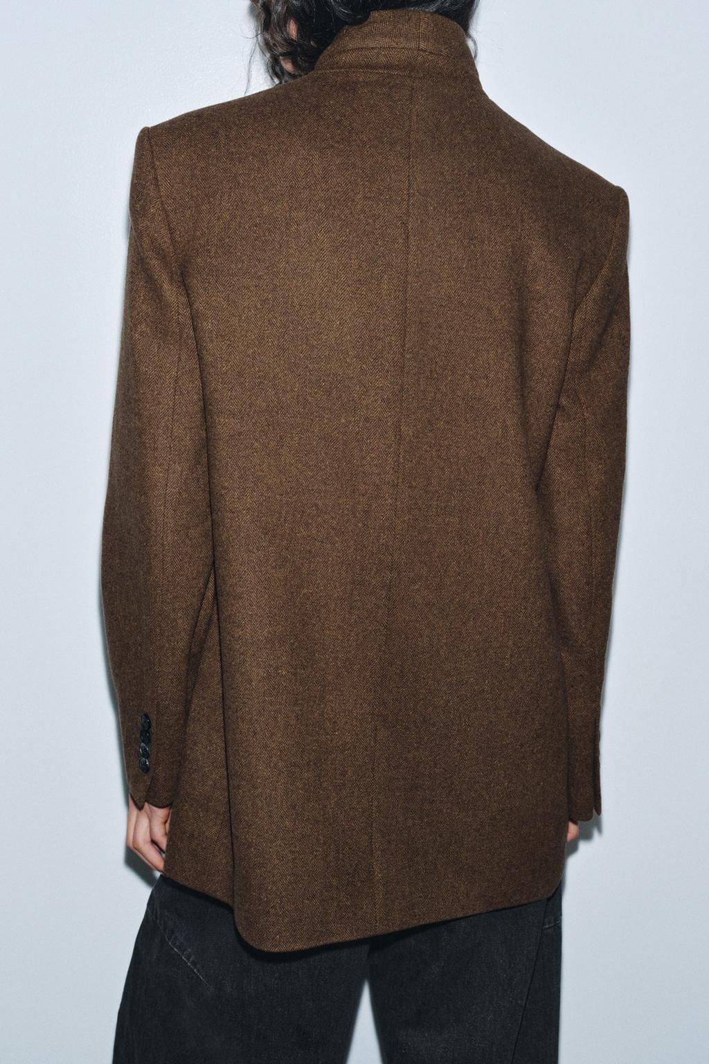 БЛЕЙЗЕР ИЗ СМЕСОВОЙ ШЕРСТИ С УЗОРОМ В ЕЛОЧКУ — ZW COLLECTION