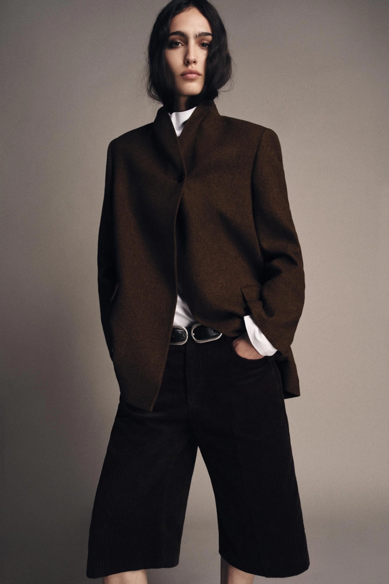 БЛЕЙЗЕР ИЗ СМЕСОВОЙ ШЕРСТИ С УЗОРОМ В ЕЛОЧКУ — ZW COLLECTION