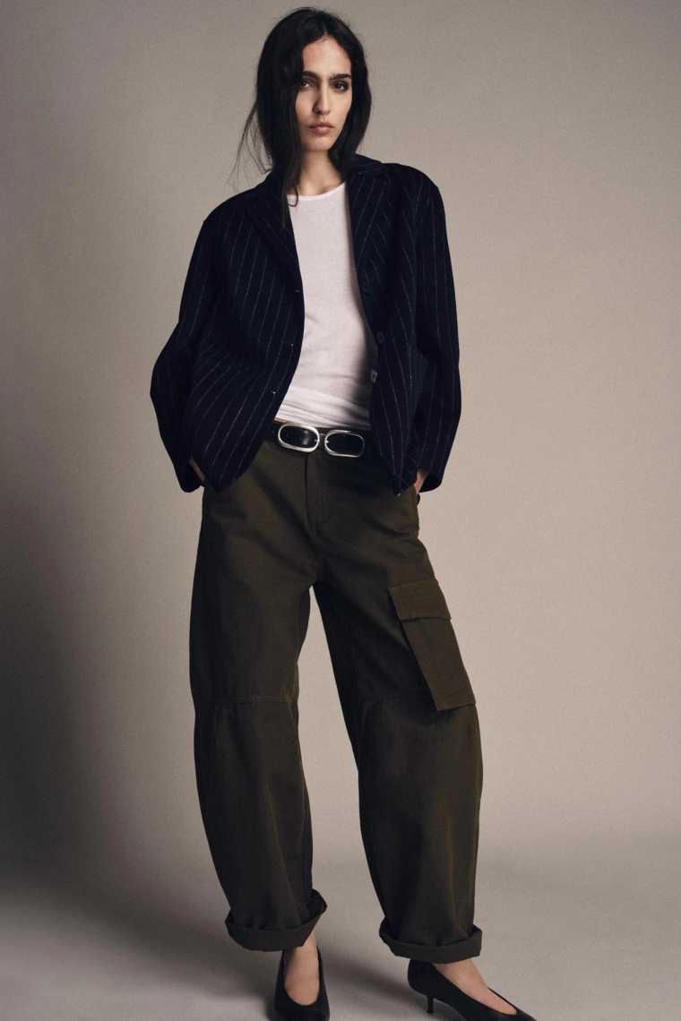 БЛЕЙЗЕР В ТОНКУЮ ПОЛОСКУ ИЗ СМЕСОВОЙ ШЕРСТИ — ZW COLLECTION