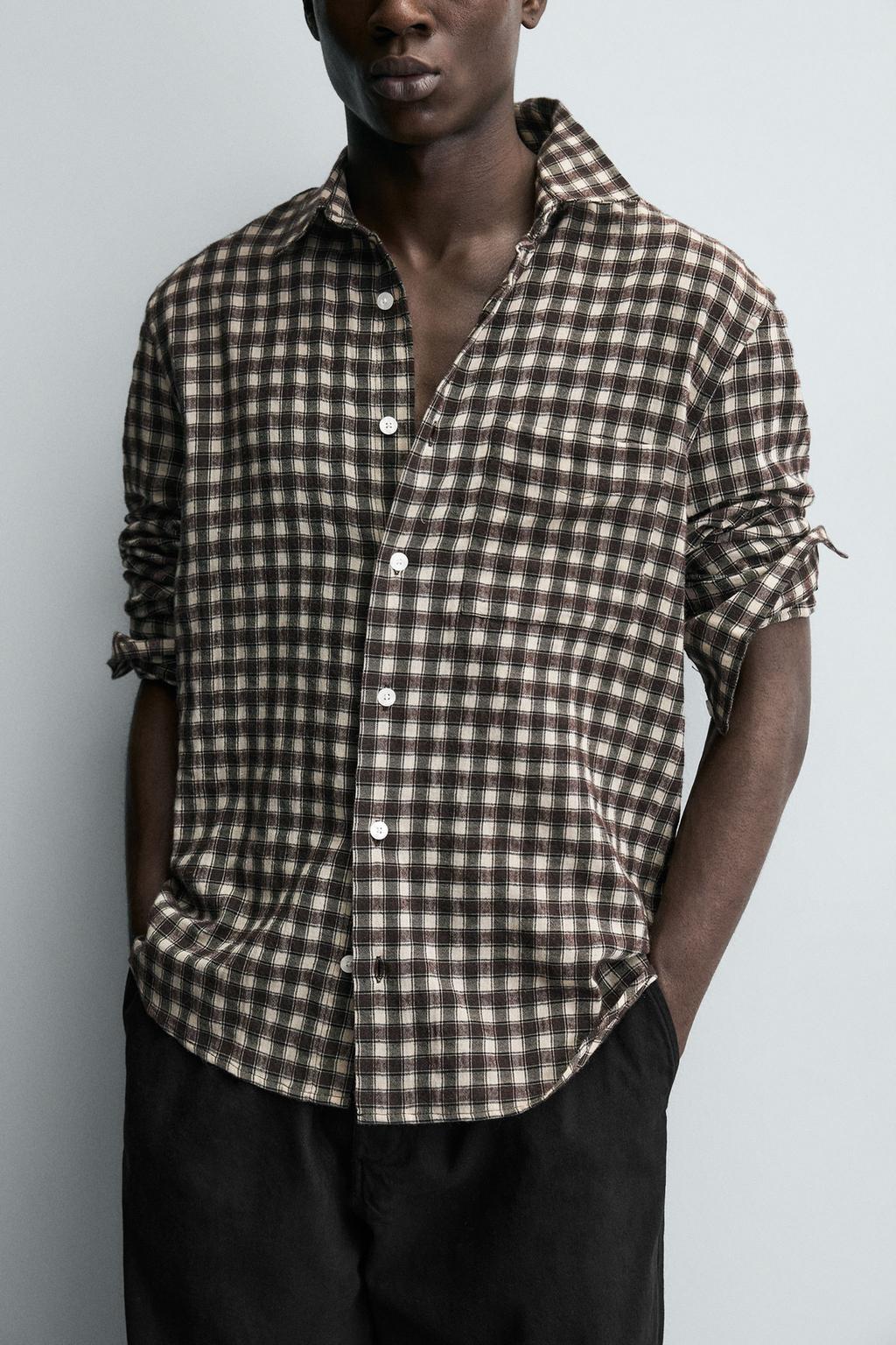 РУБАШКА В КЛЕТКУ С КАРМАНОМ