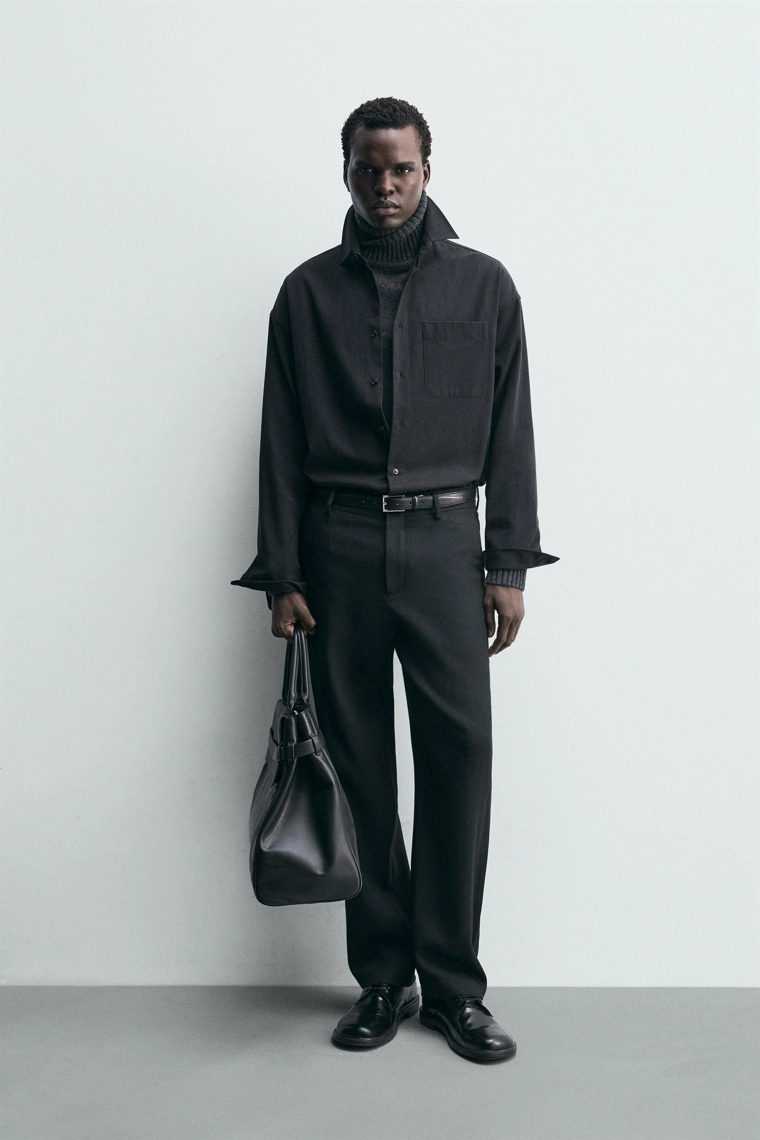 ПРЯМЫЕ БРЮКИ ИЗ 100% ШЕРСТИ