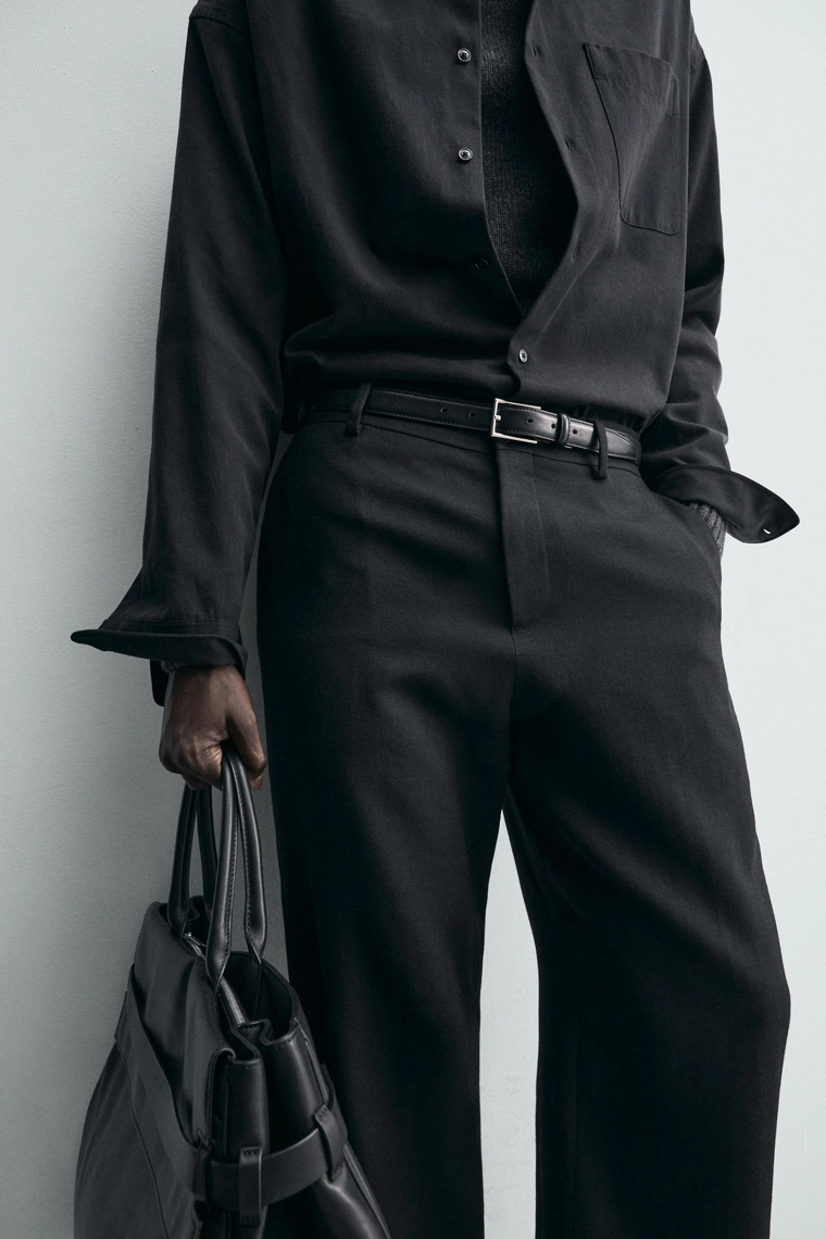 ПРЯМЫЕ БРЮКИ ИЗ 100% ШЕРСТИ