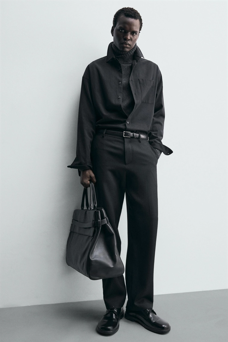 ПРЯМЫЕ БРЮКИ ИЗ 100% ШЕРСТИ