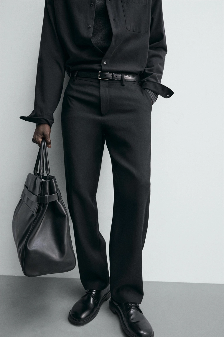 ПРЯМЫЕ БРЮКИ ИЗ 100% ШЕРСТИ