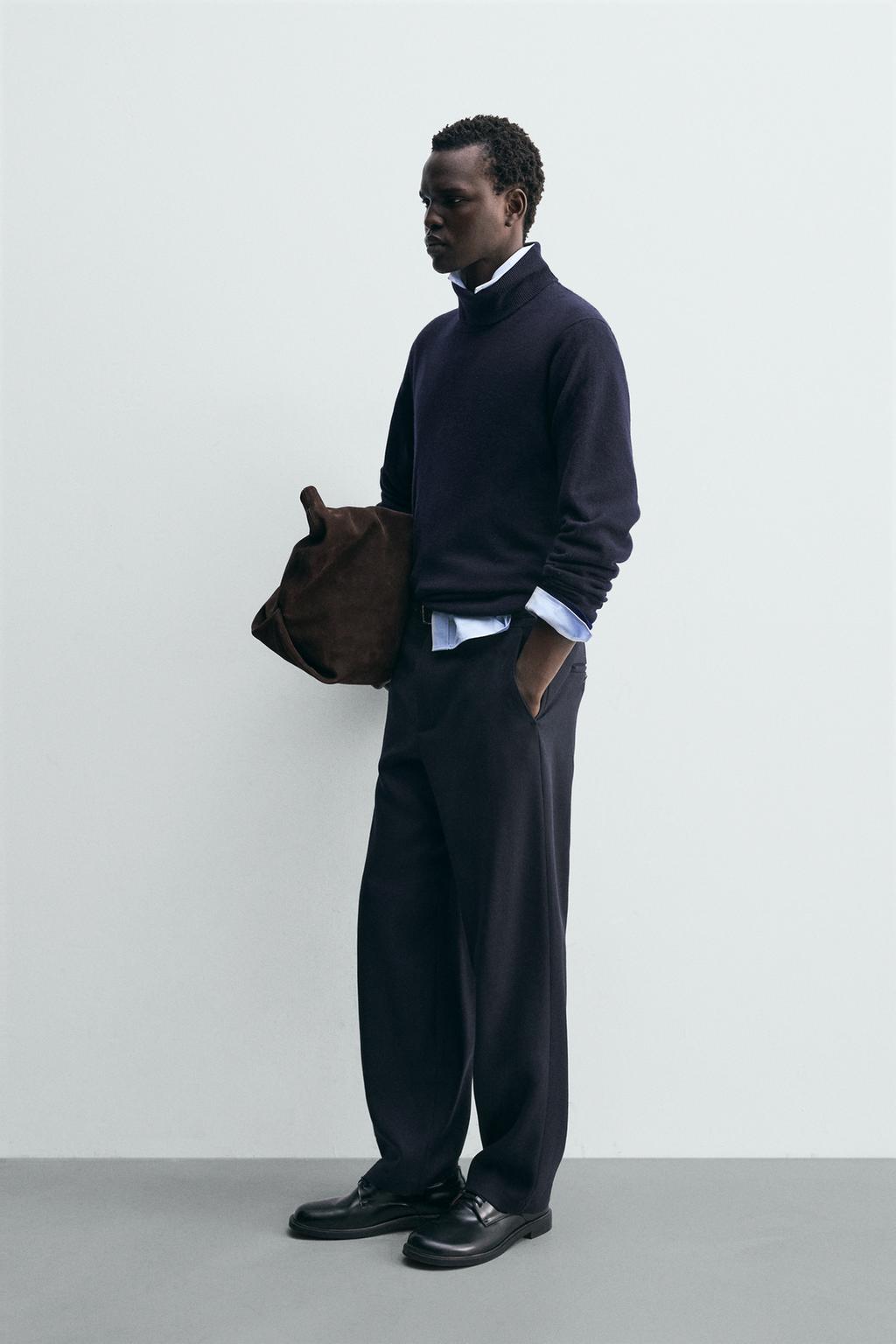 БРЮКИ ПРЯМОГО КРОЯ ИЗ 100% ШЕРСТИ