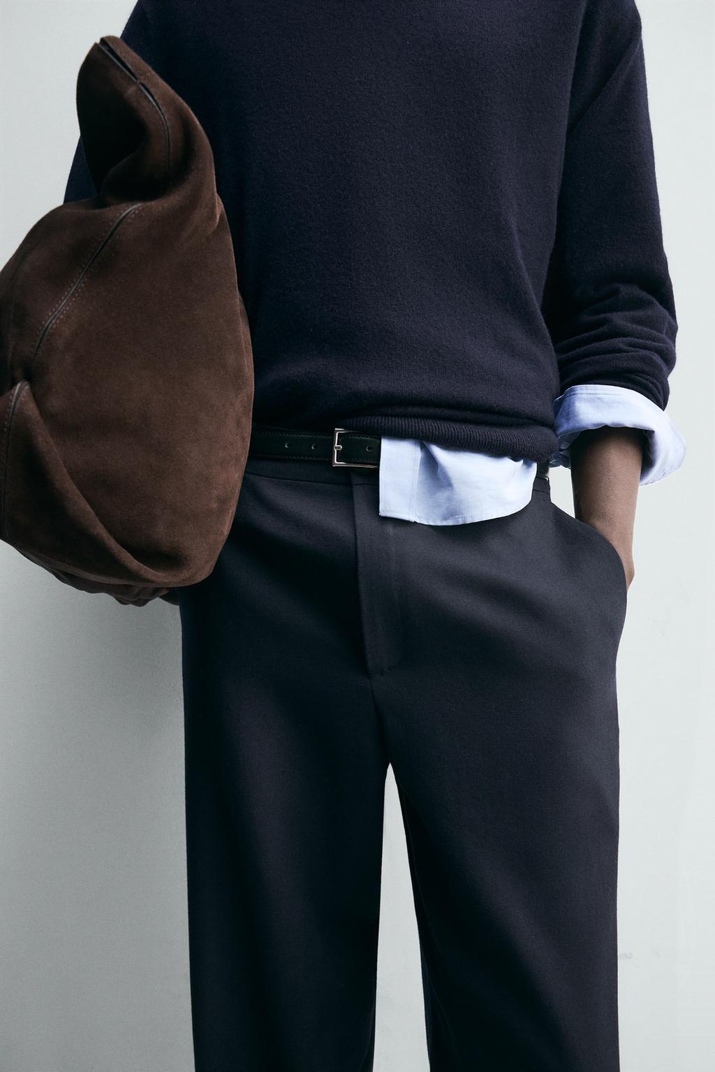 БРЮКИ ПРЯМОГО КРОЯ ИЗ 100% ШЕРСТИ