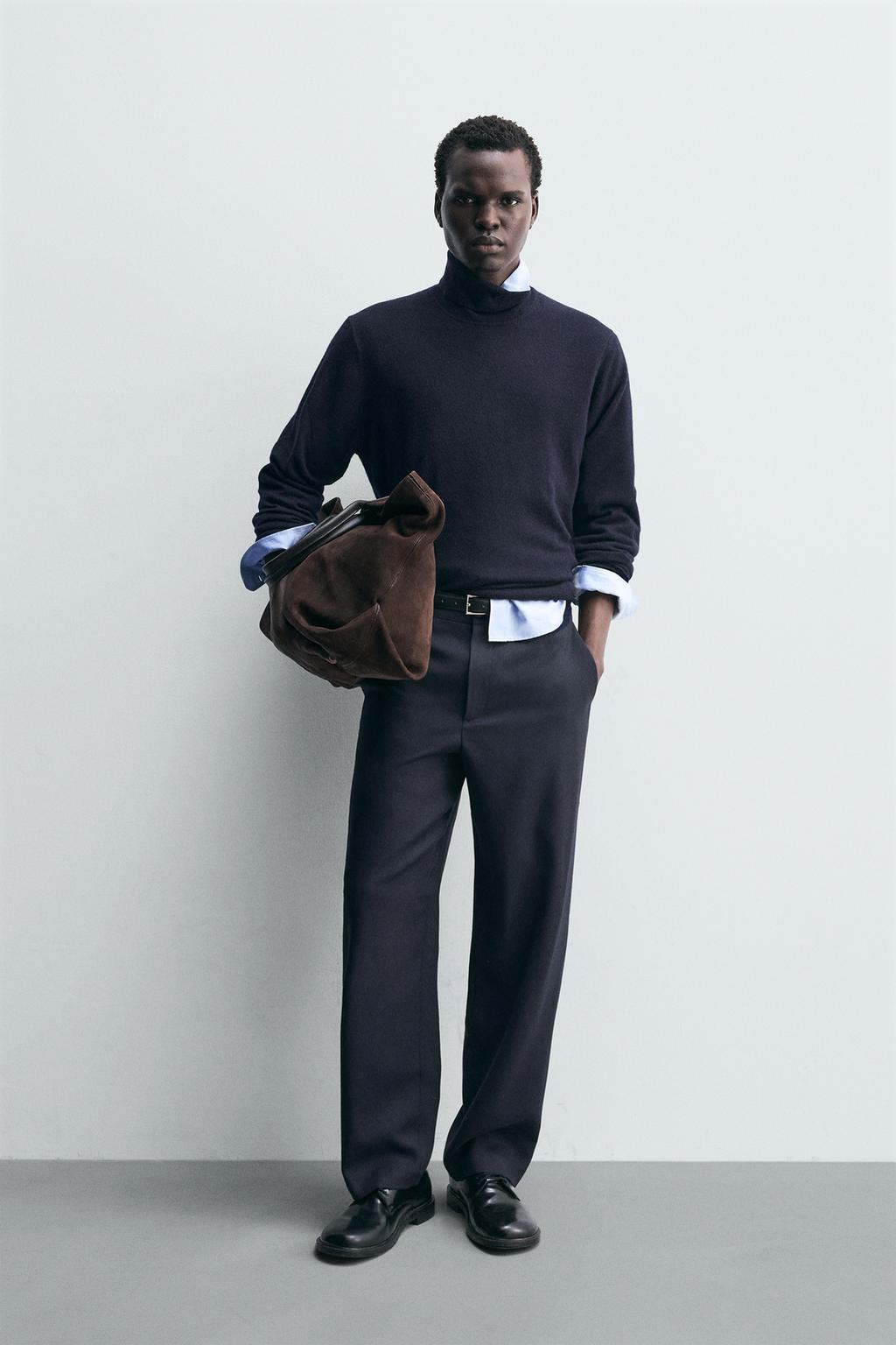 БРЮКИ ПРЯМОГО КРОЯ ИЗ 100% ШЕРСТИ