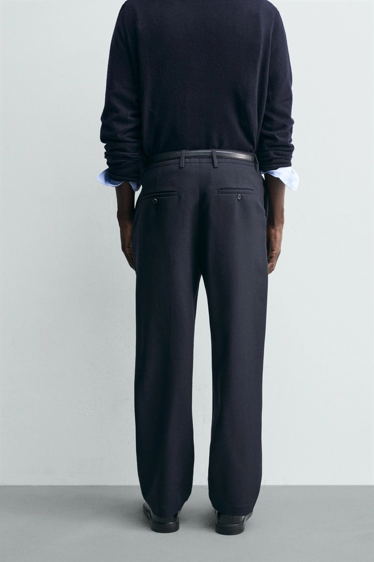 БРЮКИ ПРЯМОГО КРОЯ ИЗ 100% ШЕРСТИ