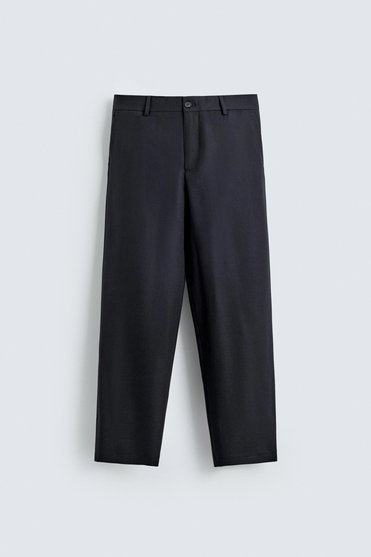 БРЮКИ ПРЯМОГО КРОЯ ИЗ 100% ШЕРСТИ