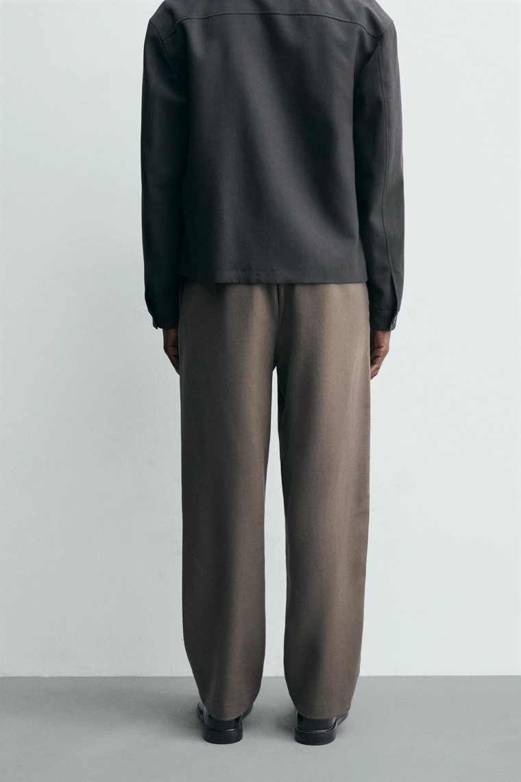 ПРЯМЫЕ БРЮКИ ИЗ 100% ШЕРСТИ