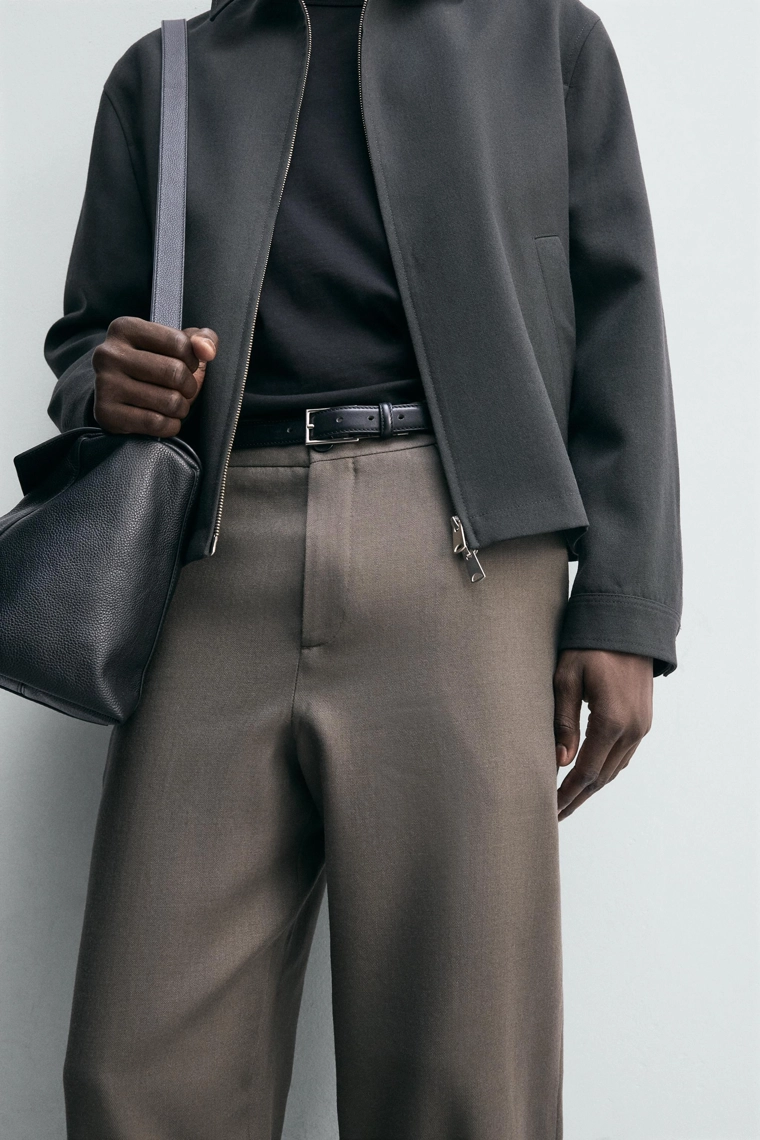 ПРЯМЫЕ БРЮКИ ИЗ 100% ШЕРСТИ