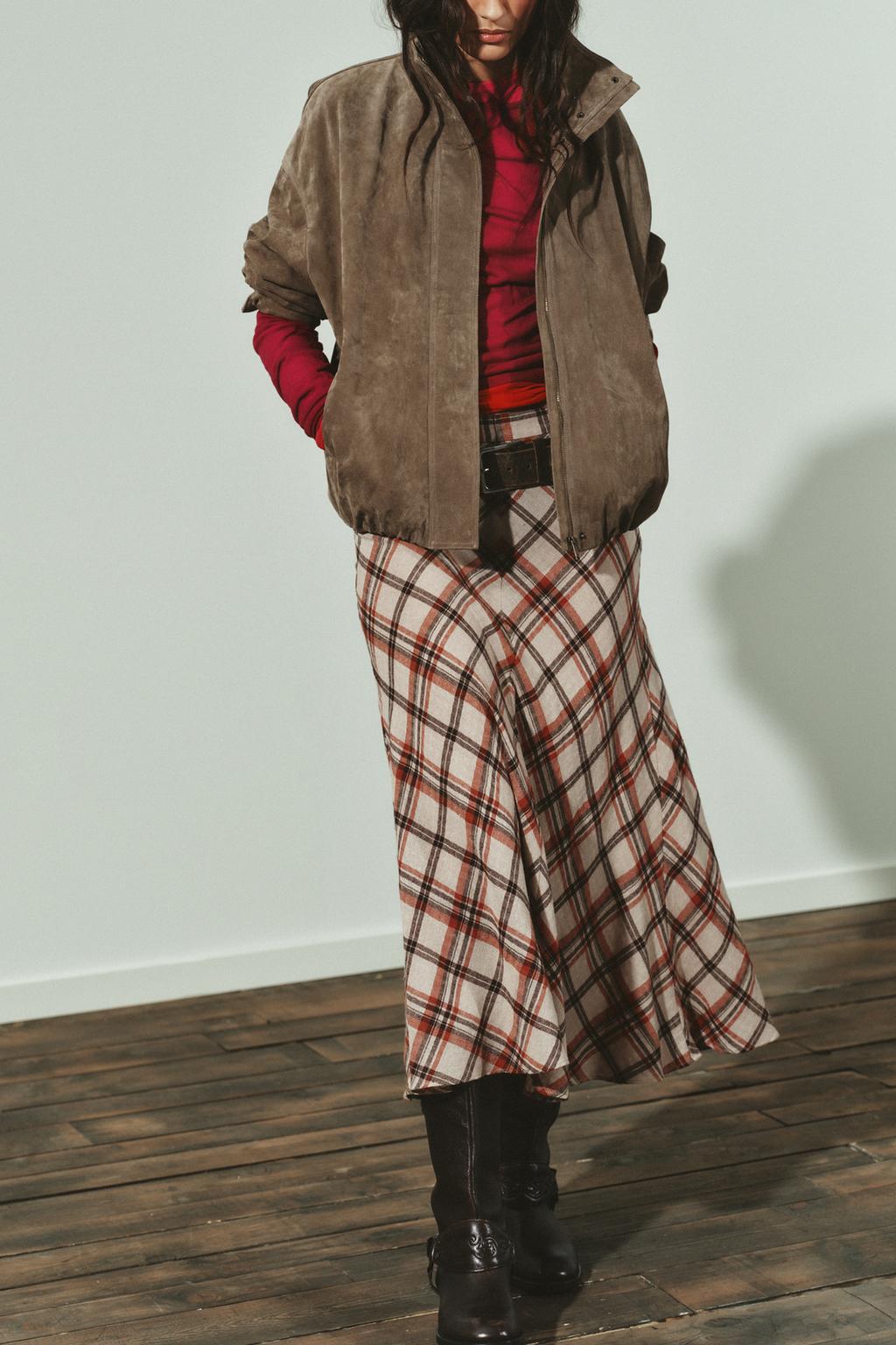 ЮБКА МИДИ В КЛЕТКУ