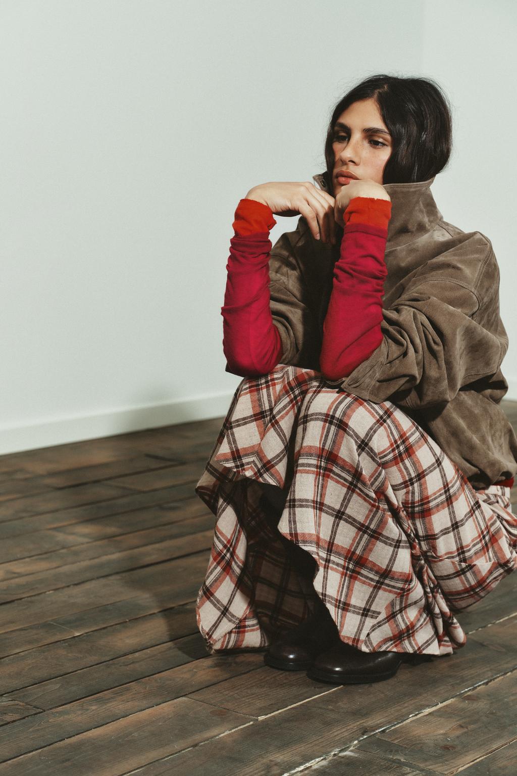 ЮБКА МИДИ В КЛЕТКУ