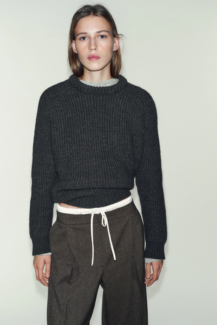 ШИРОКИЕ БРЮКИ С ДВОЙНЫМ ПОЯСОМ «ГУСИНАЯ ЛАПКА»