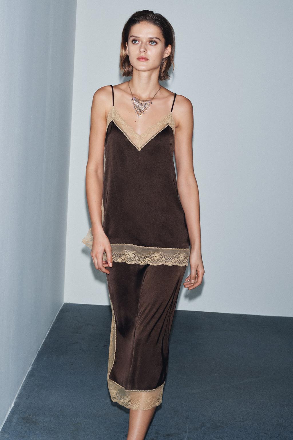 ЮБКА МИДИ С КРУЖЕВОМ — ZW COLLECTION