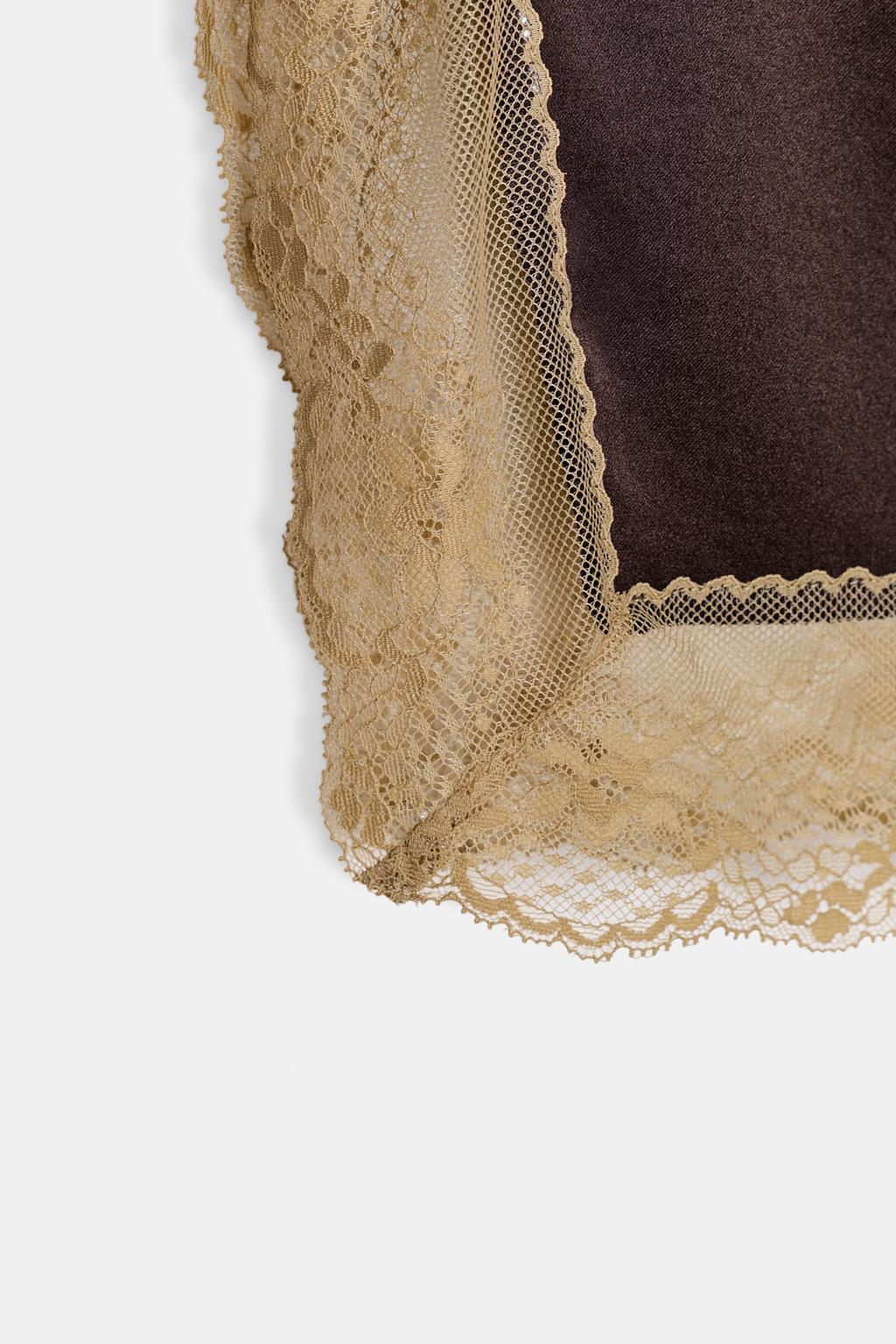 ЮБКА МИДИ С КРУЖЕВОМ — ZW COLLECTION