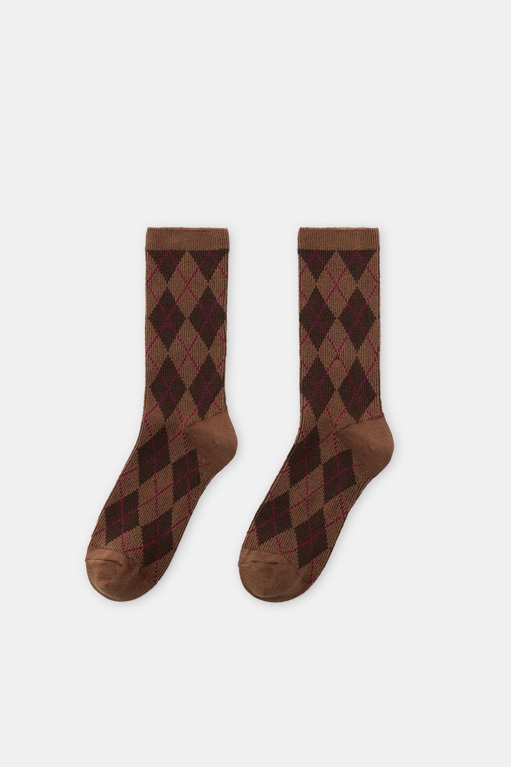 ХЛОПКОВЫЕ НОСКИ В РОМБ