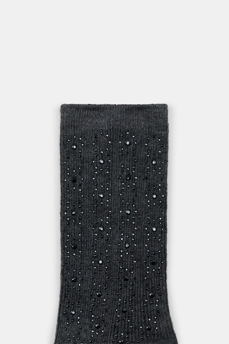 НОСКИ В РУБЧИК СО СТРАЗАМИ