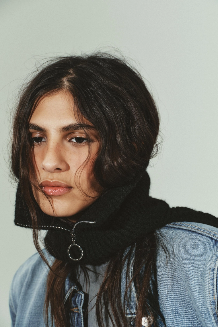 ТРИКОТАЖНЫЙ ШАРФ С ВОРОТНИКОМ-СТОЙКОЙ