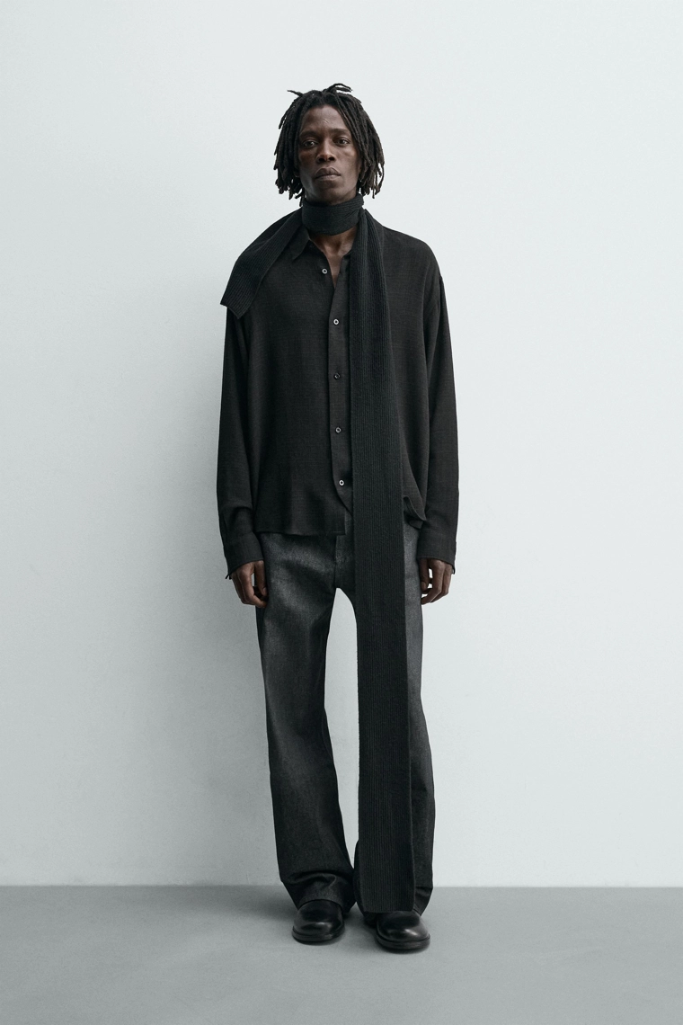 РУБАШКА ИЗ ВИСКОЗЫ И ХЛОПКА