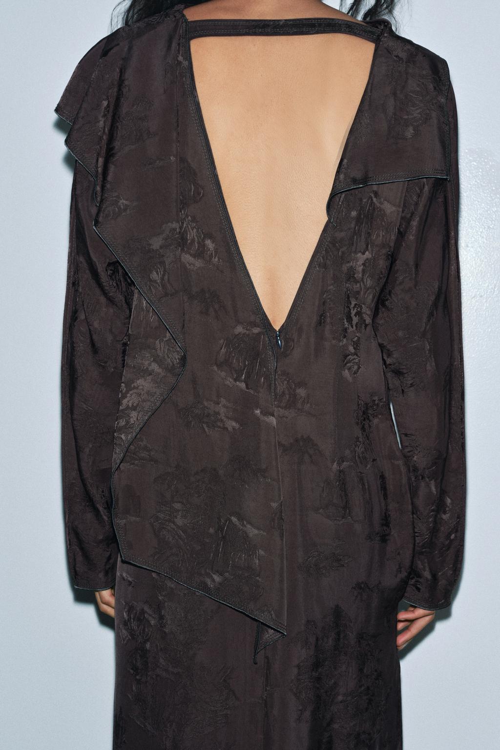 ЖАККАРДОВОЕ ПЛАТЬЕ С БАНДАНОЙ — ZW COLLECTION