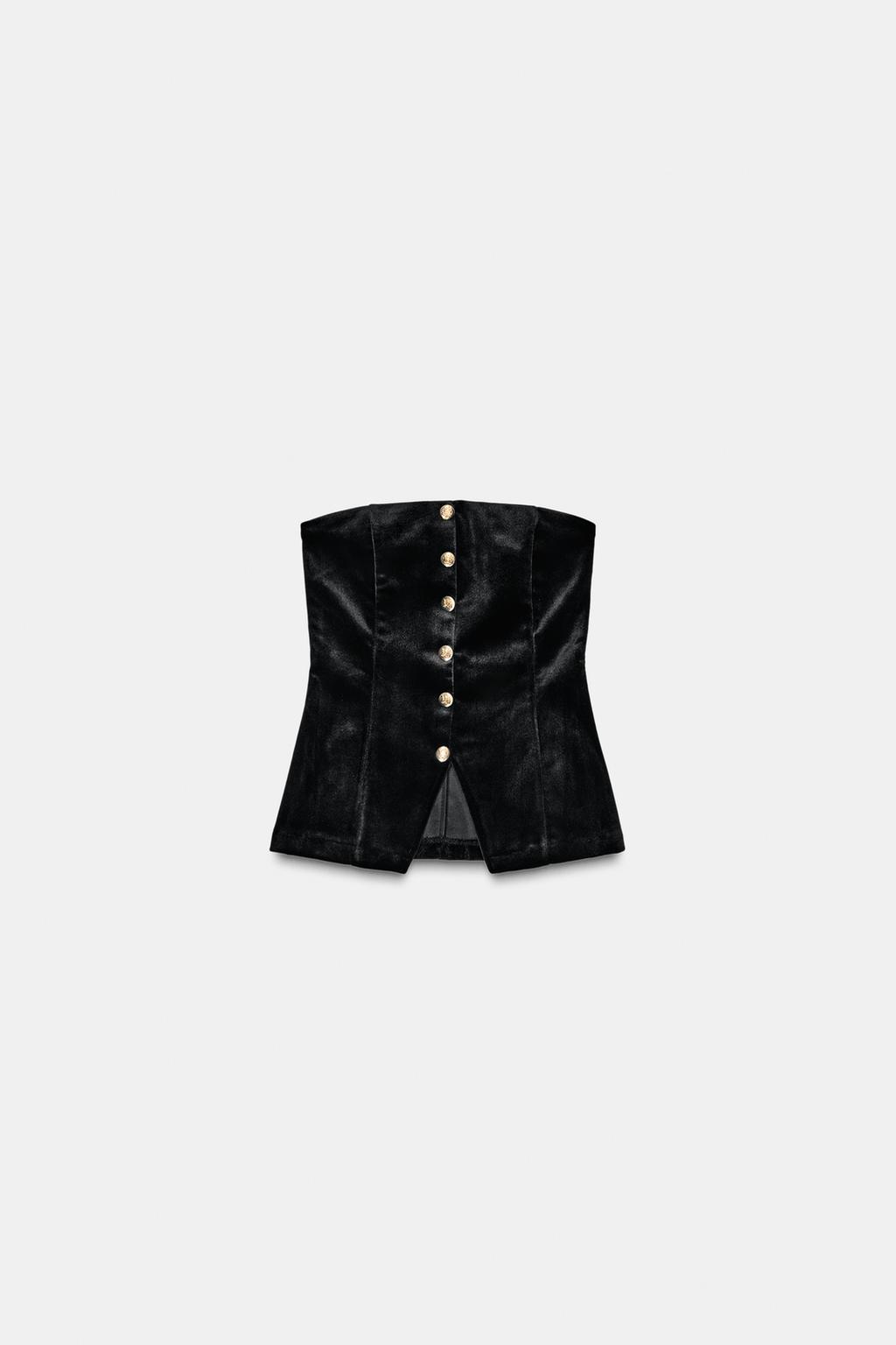 БАРХАТНЫЙ ТОП БЕЗ БРЕТЕЛЕЙ