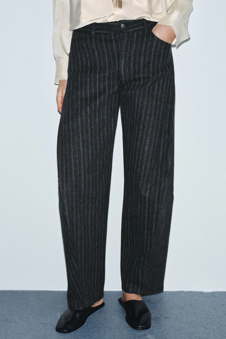 БРЮКИ-БАНАНЫ В ПОЛОСКУ — ZW COLLECTION