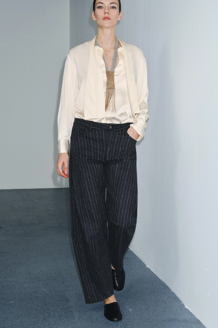 БРЮКИ-БАНАНЫ В ПОЛОСКУ — ZW COLLECTION