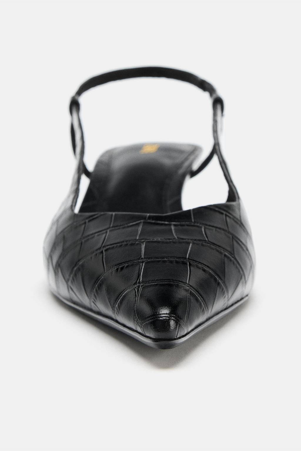 ТУФЛИ БЕЗ ЗАДНИКОВ С РЕЛЬЕФНЫМ УЗОРОМ