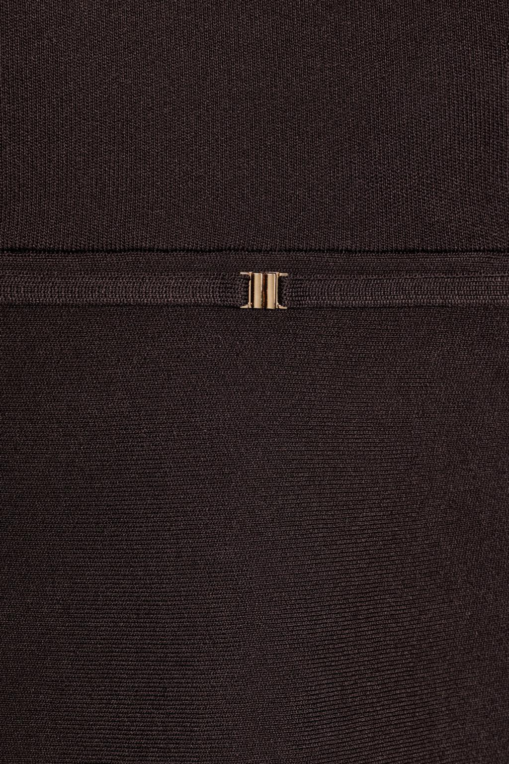 ТРИКОТАЖНЫЙ ТОП С БАСКОЙ И ПОЯСОМ