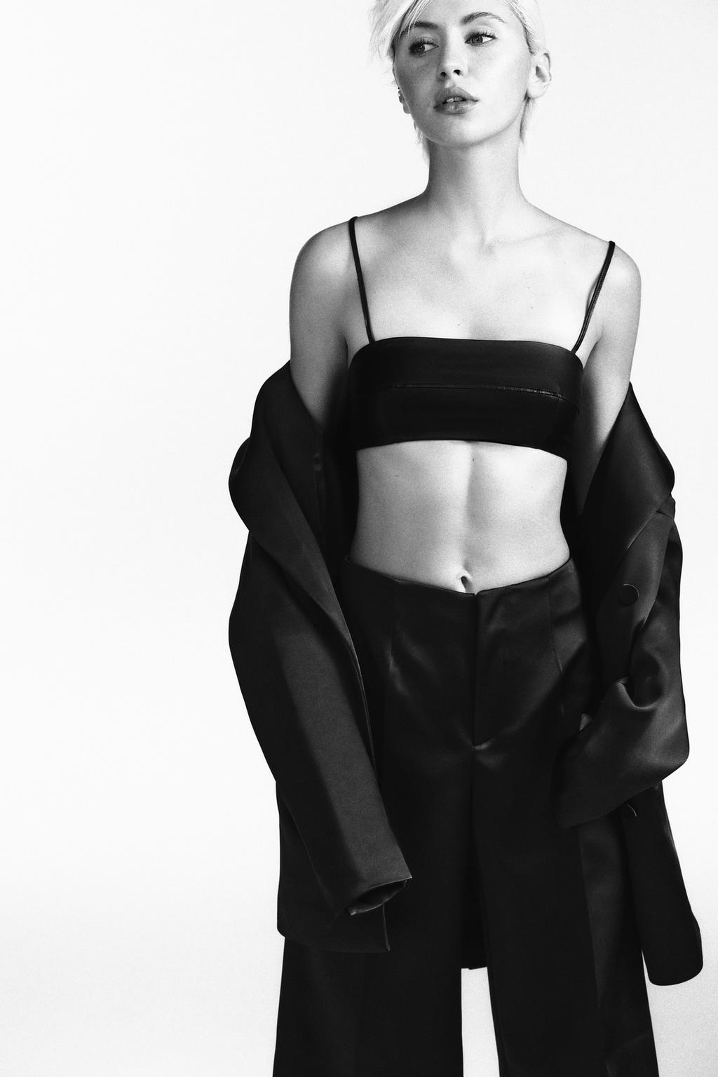 АТЛАСНЫЕ БРЮКИ С ВЫСОКОЙ ПОСАДКОЙ