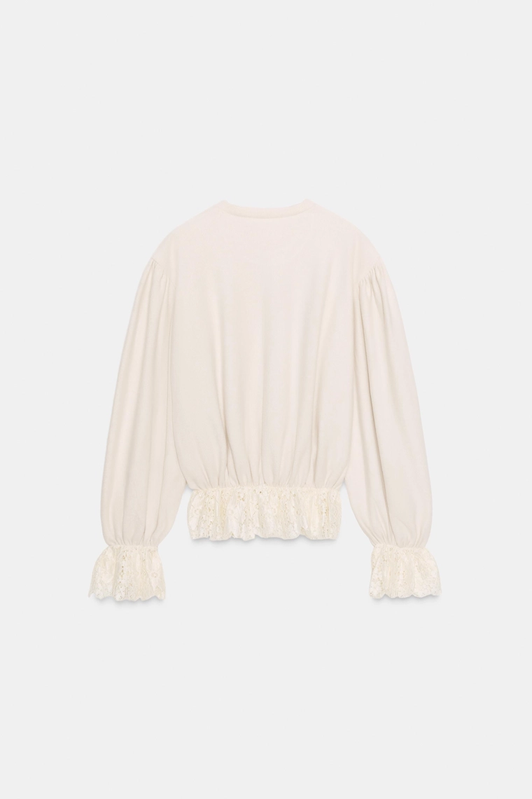 Романтический свитшот с кружевом