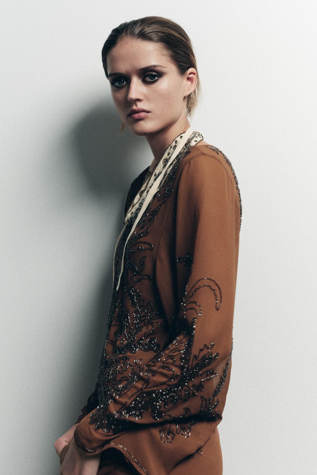 ПЛАТЬЕ ИЗ ЖОРЖЕТА С БУСИНАМИ LIMITED EDITION