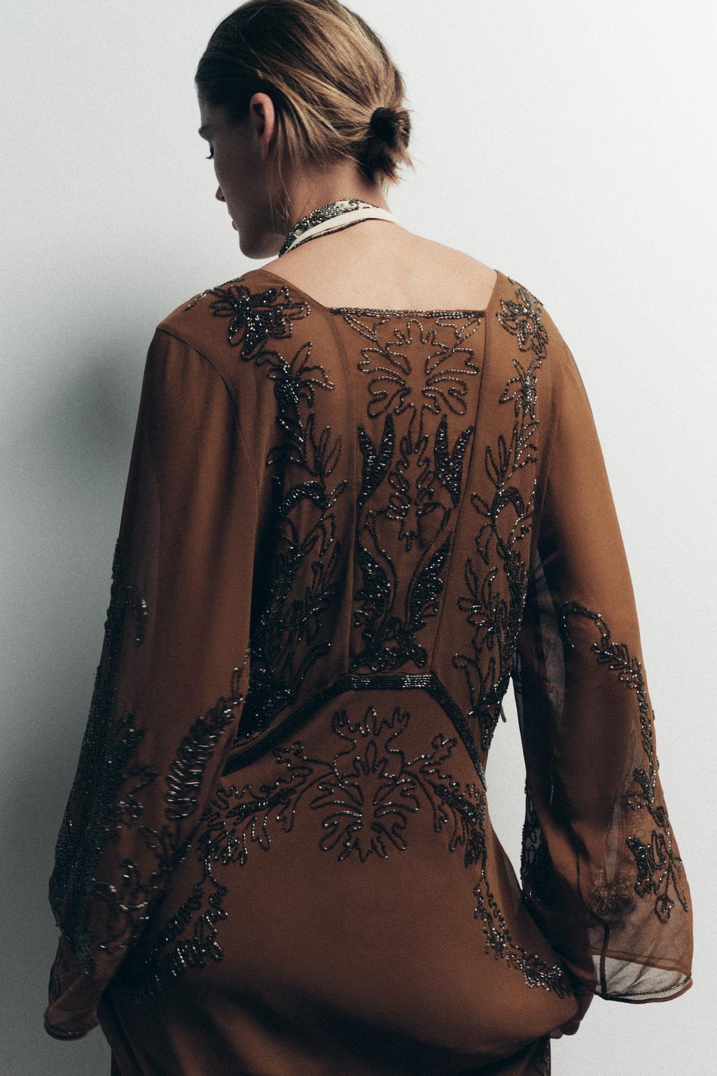 ПЛАТЬЕ ИЗ ЖОРЖЕТА С БУСИНАМИ LIMITED EDITION