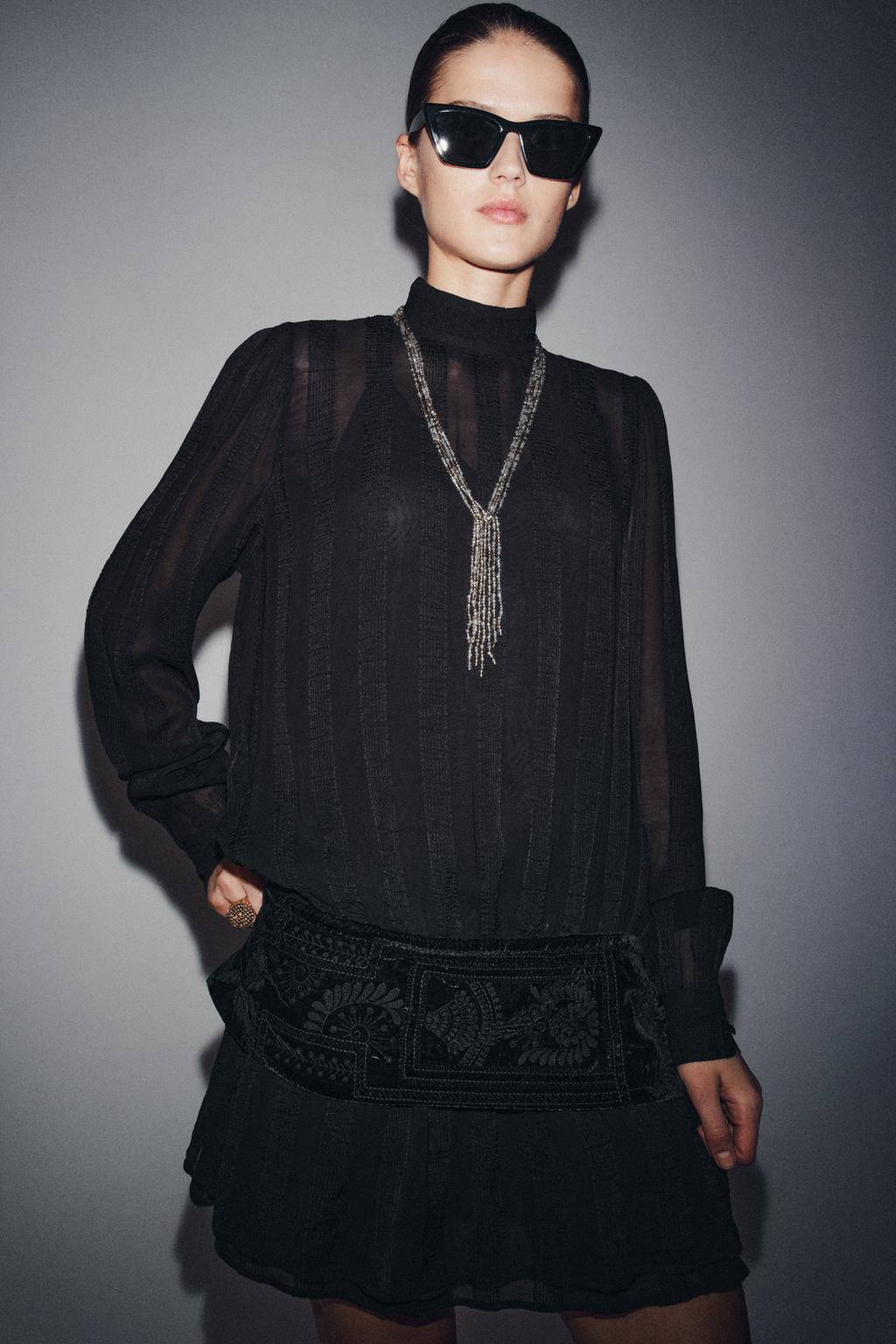 ПЛАТЬЕ С ВЫШИТЫМ ПОЯСОМ — ZW COLLECTION