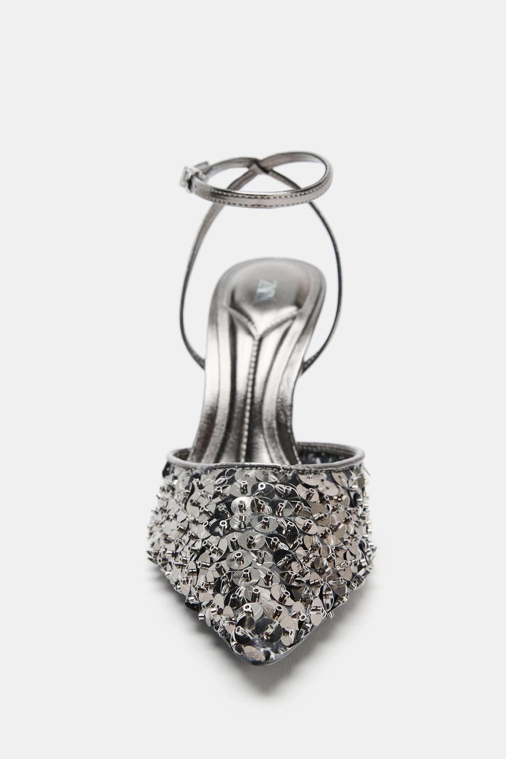 ТУФЛИ НА ВЫСОКОМ КАБЛУКЕ С ПАЙЕТКАМИ