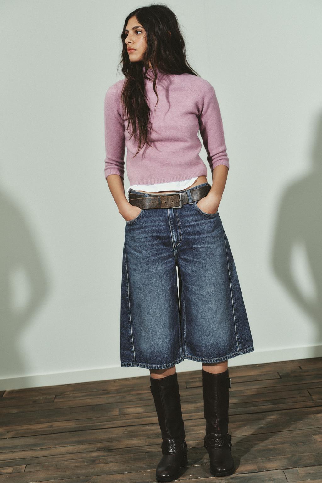 ДЖЕМПЕР ИЗ МЯГКОГО ТРИКОТАЖА С РУКАВАМИ ТРИ ЧЕТВЕРТИ