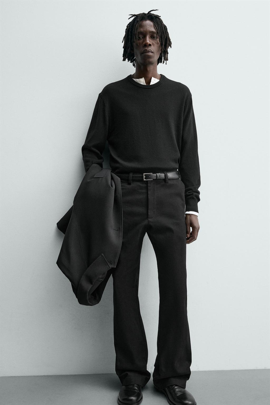 БРЮКИ FLARE FIT ИЗ САРЖИ