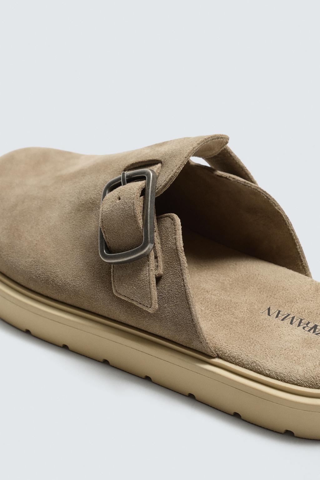 КОЖАНЫЕ САБО С ПРЯЖКОЙ