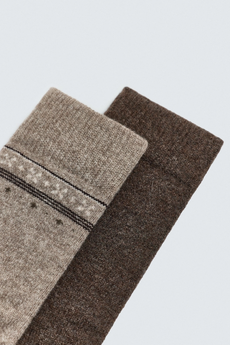 НАБОР 2 ПАР КОМБИНИРОВАННЫХ НОСКОВ