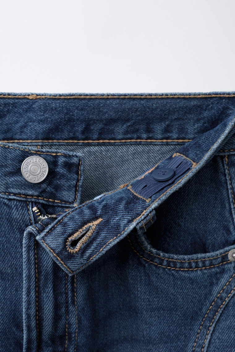 ДЖИНСЫ BARREL С КАРМАНАМИ И ВЫШИВКОЙ