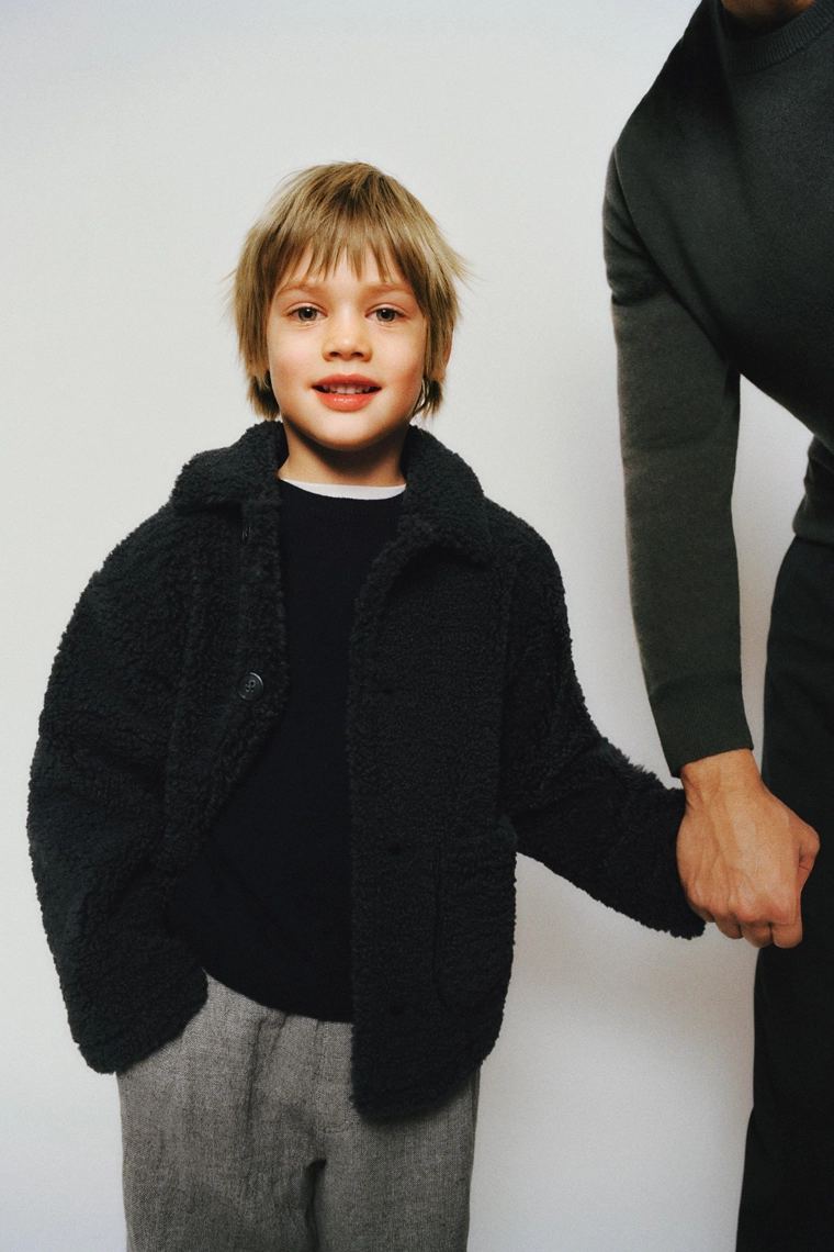 БРЮКИ BAGGY В СТИЛЕ РУСТИК С ПУГОВИЦАМИ И ШЕРСТЬЮ